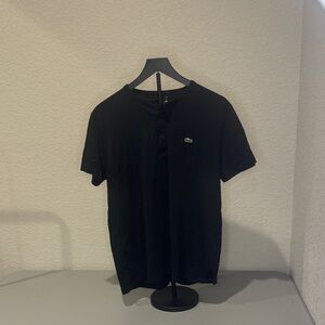 Lacoste Men's Black Short Sleeve Henley